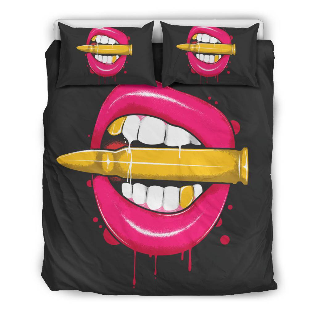 Lips With Bullet Bedding Set - Top Content | POD Collection | Free Shipping