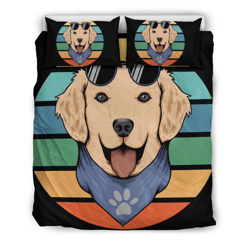 Retriever Dog Retro Bandana Bedding Set - Top Content | POD Collection | Free Shipping