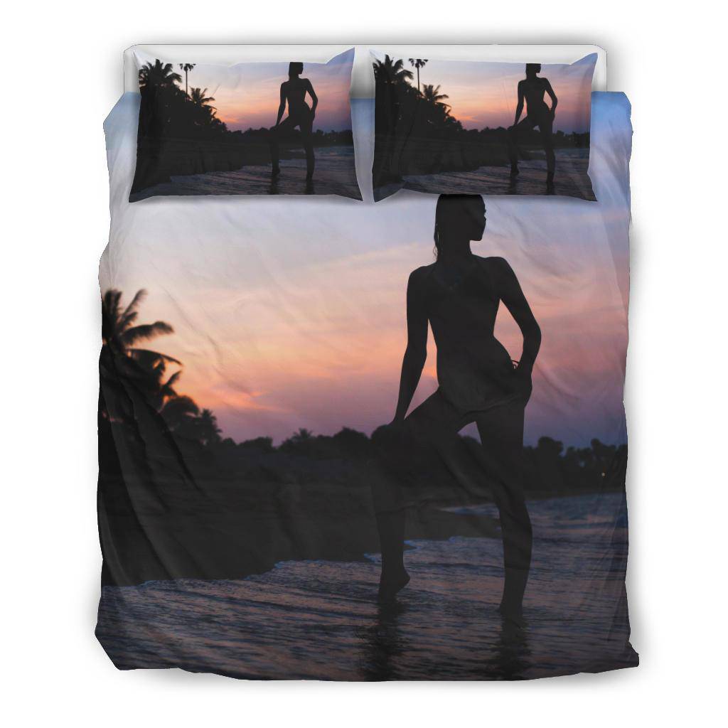 Sexy Woman Beach Sunset Bedding Set - Top Content | POD Collection | Free Shipping