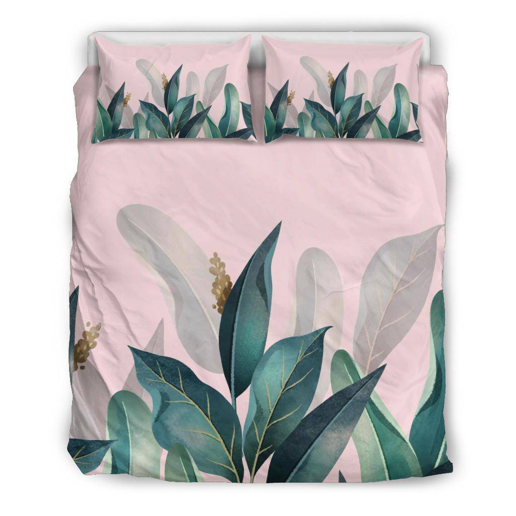 Tropical Green Leaves Bedding set - Top Content | POD Collection | Free Shipping