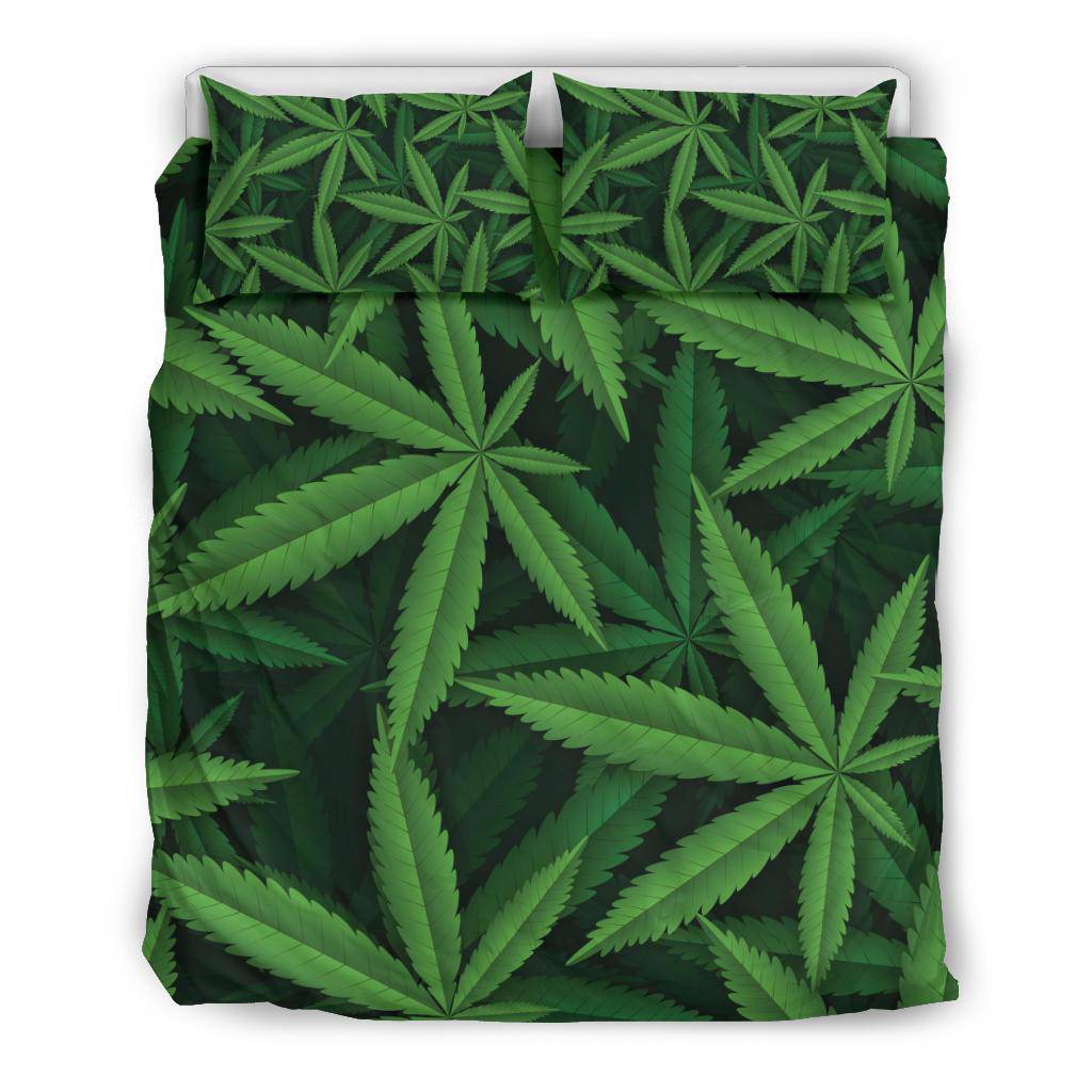 Marijuana Cannabis Leaves Bedding Set - Top Content | POD Collection | Free Shipping