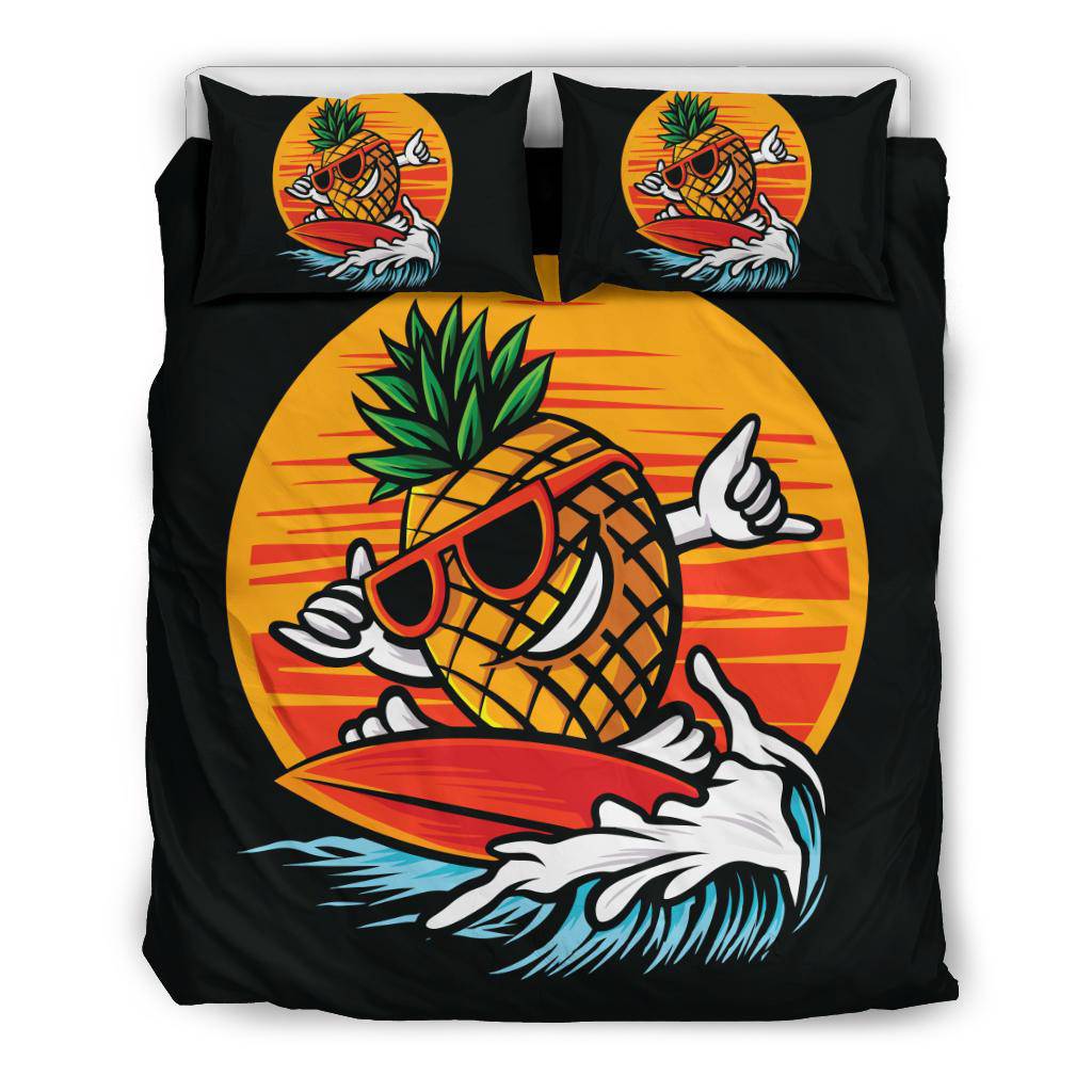 Surfing Pineapple Bedding Set - Top Content | POD Collection | Free Shipping