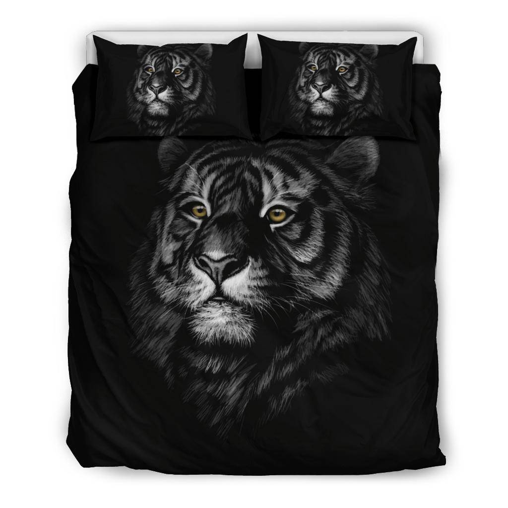 Tiger Cartoon Black Bedding Set - Top Content | POD Collection | Free Shipping