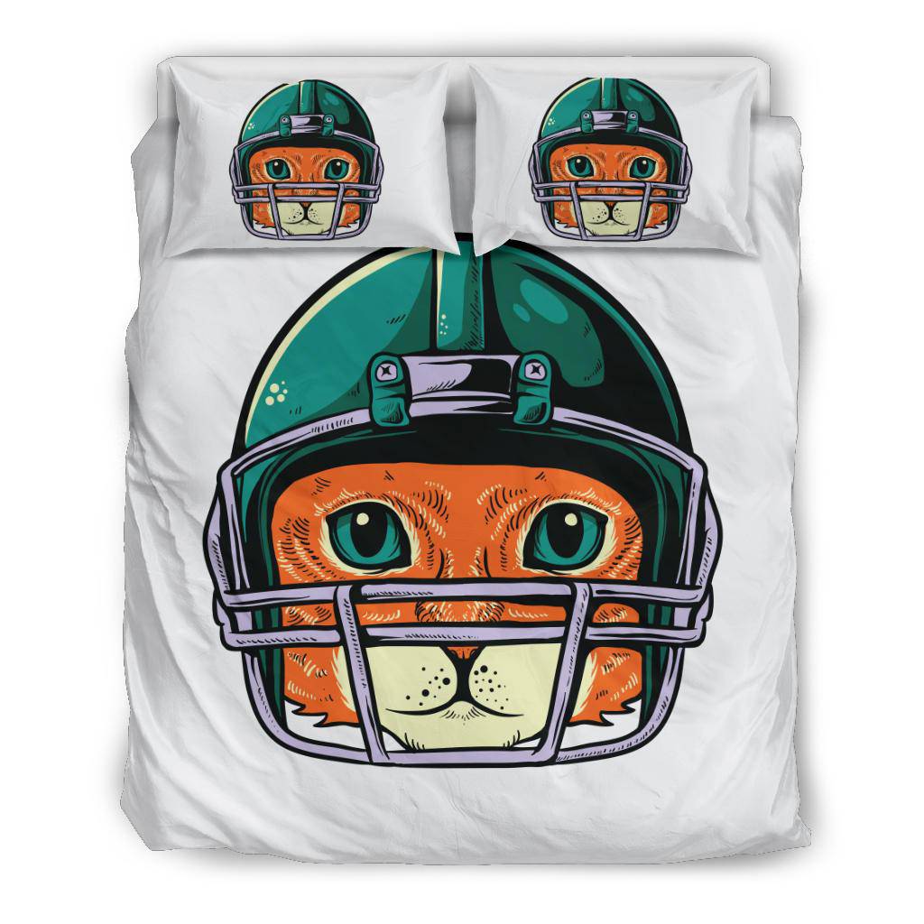 Ameriican Football Cat with Helmet Bedding Set - Top Content | POD Collection | Free Shipping