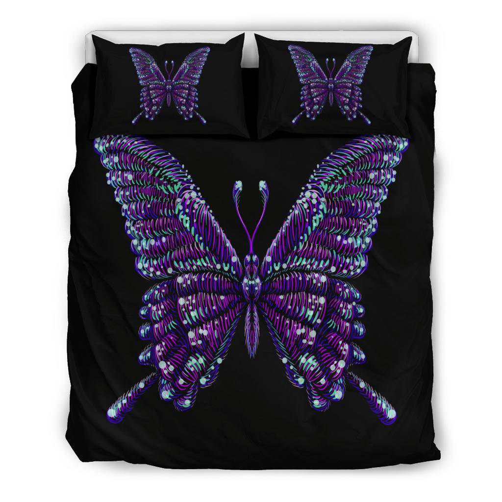 Butterfly Purple Blue Bedding Set - Top Content | POD Collection | Free Shipping