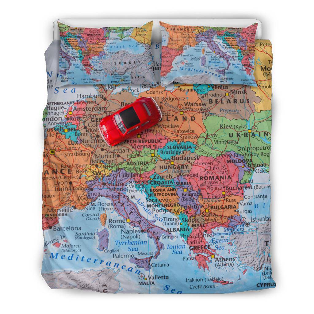 World Map Travel Bedding Set - Top Content | POD Collection | Free Shipping