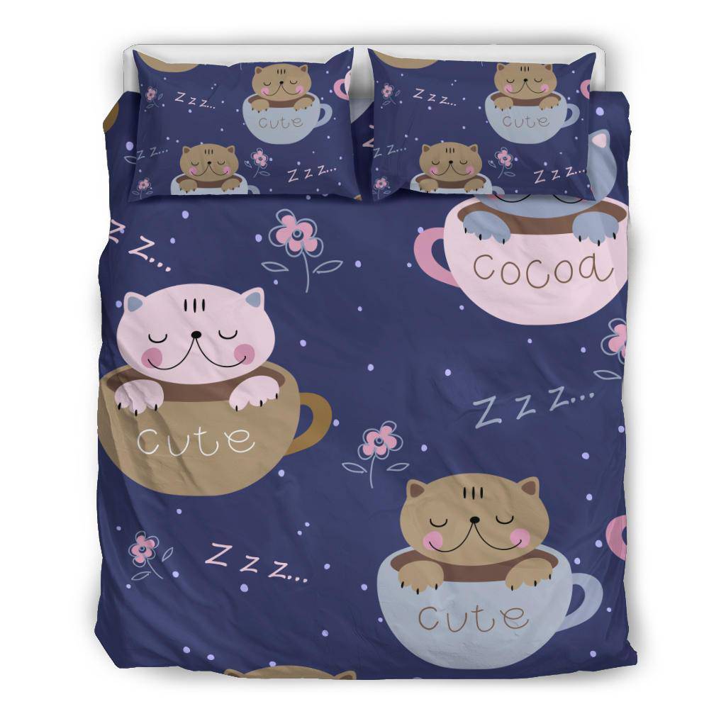 Cute Kittens Mugs Cocoa Bedding Set - Top Content | POD Collection | Free Shipping