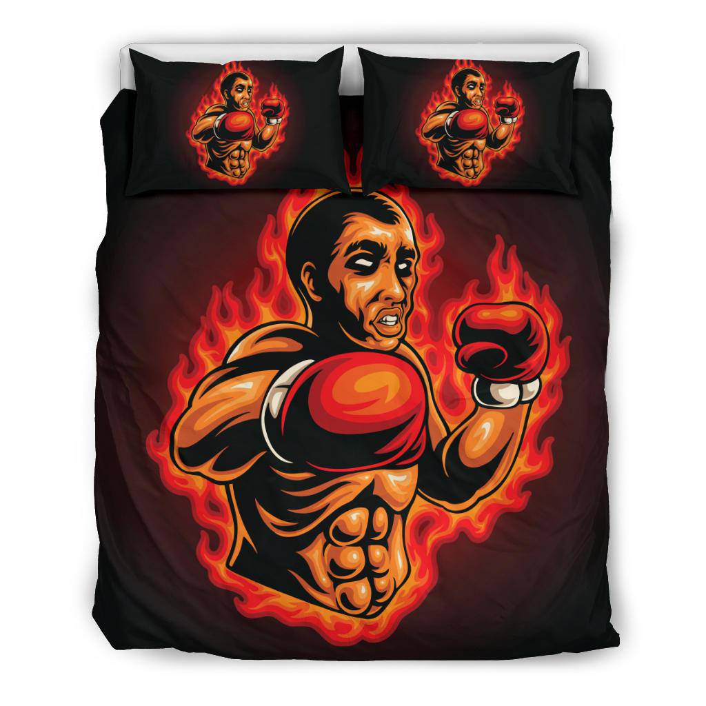 Flaming Boxer Fight Bedding set - Top Content | POD Collection | Free Shipping