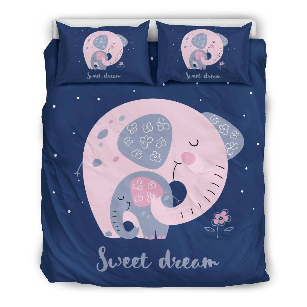 Sweet Dreams Elephants Cartoon Bedding Set - Top Content | POD Collection | Free Shipping