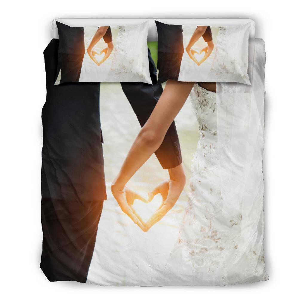 Love Wedding Day Gift Bride and Groom Bedding Set - Top Content | POD Collection | Free Shipping