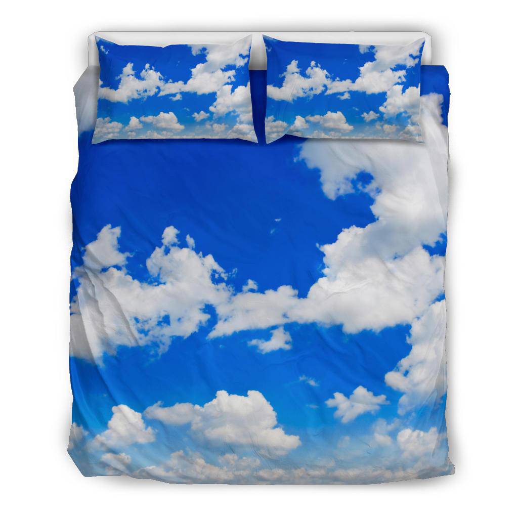 Nature White Clouds Blue Sky Bedding Set - Top Content | POD Collection | Free Shipping