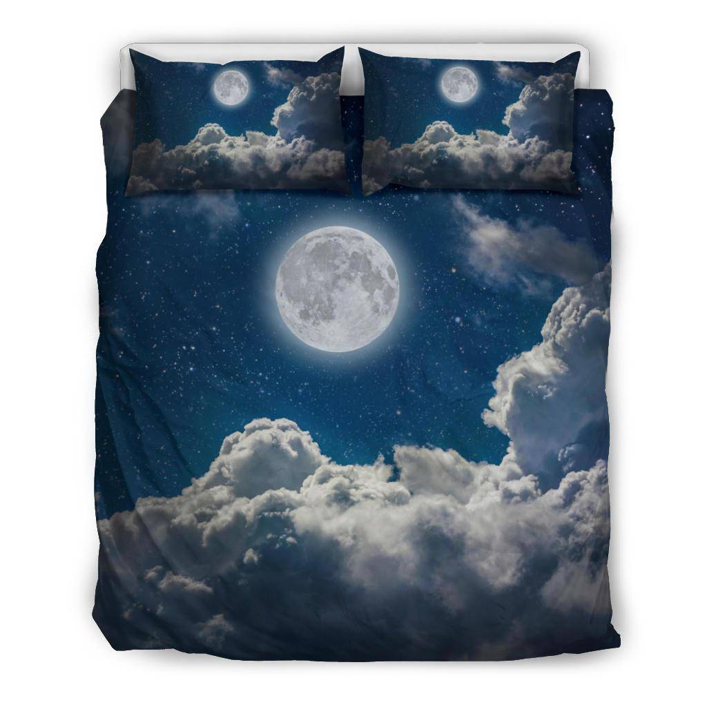 Night Sky Moonlight Stars Clouds Bedding Set - Top Content | POD Collection | Free Shipping