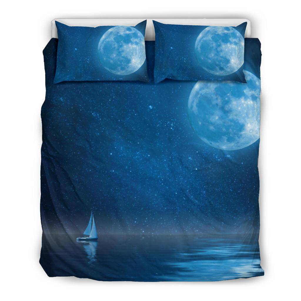 Sea Yacht Moonlight Star Sky Bedding Set - Top Content | POD Collection | Free Shipping