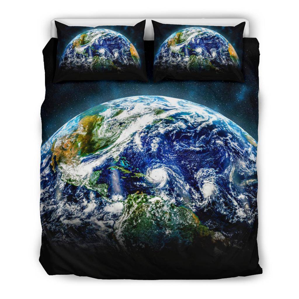 Planet Earth Globe Space Universe Surface Bedding Set - Top Content | POD Collection | Free Shipping