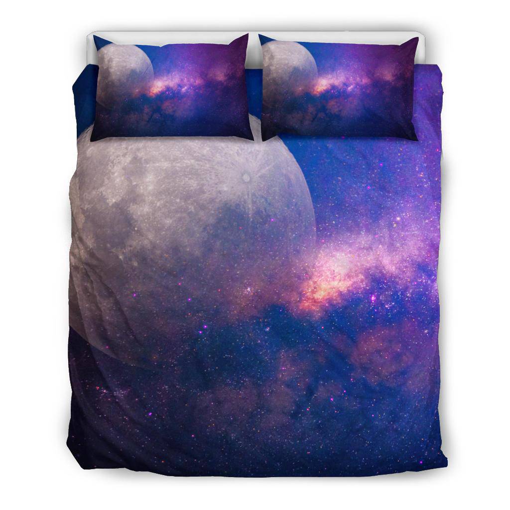 Milky Way Moon Space Galaxy Bedding Set - Top Content | POD Collection | Free Shipping