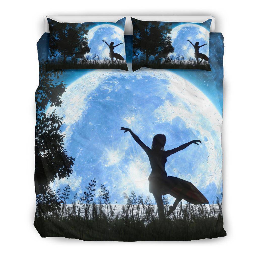 Dancing Girl Moonlight Tree Night Sky Bedding Set - Top Content | POD Collection | Free Shipping