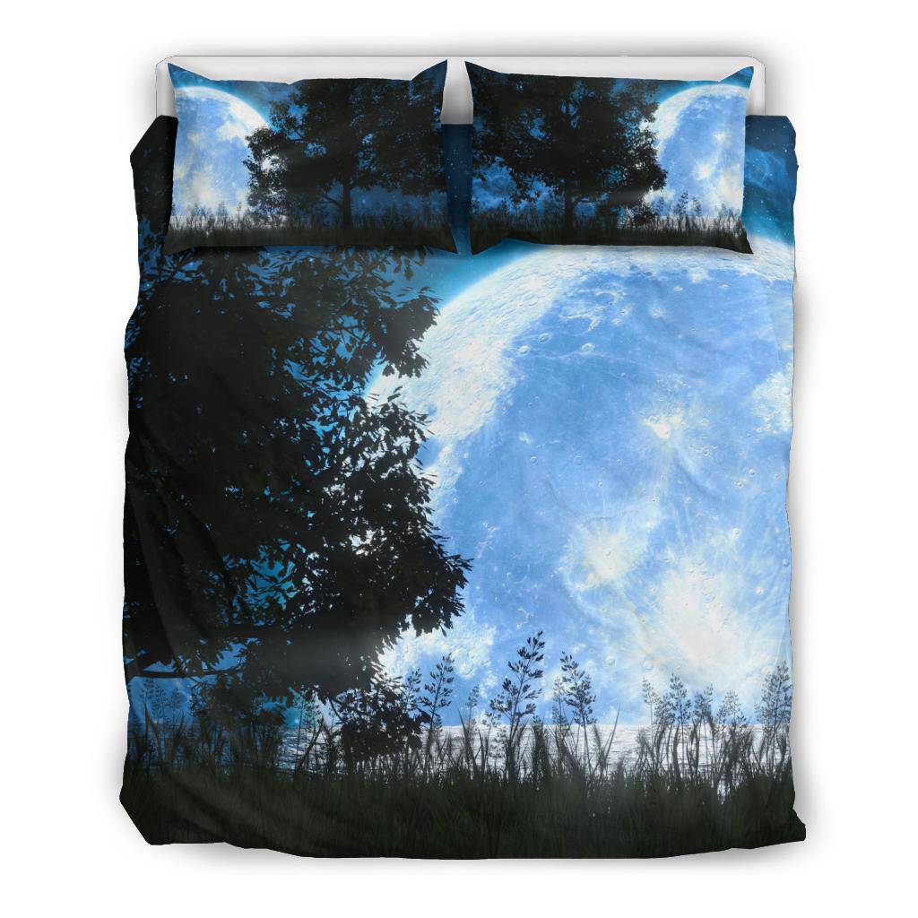 Silhouette Tree Sea Moon Night Sky Stars Bedding Set - Top Content | POD Collection | Free Shipping