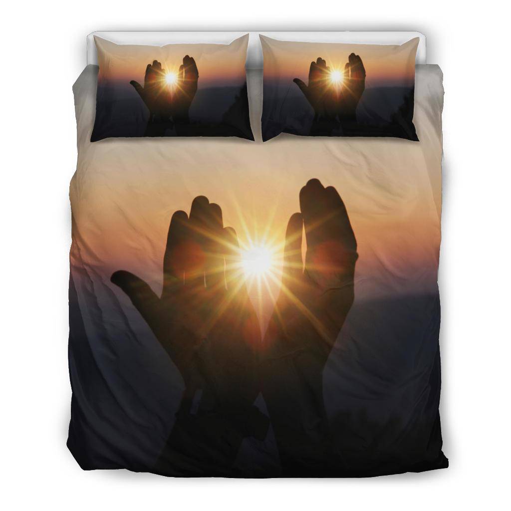 Sunrise Spiritual Hands Sun Bedding set - Top Content | POD Collection | Free Shipping