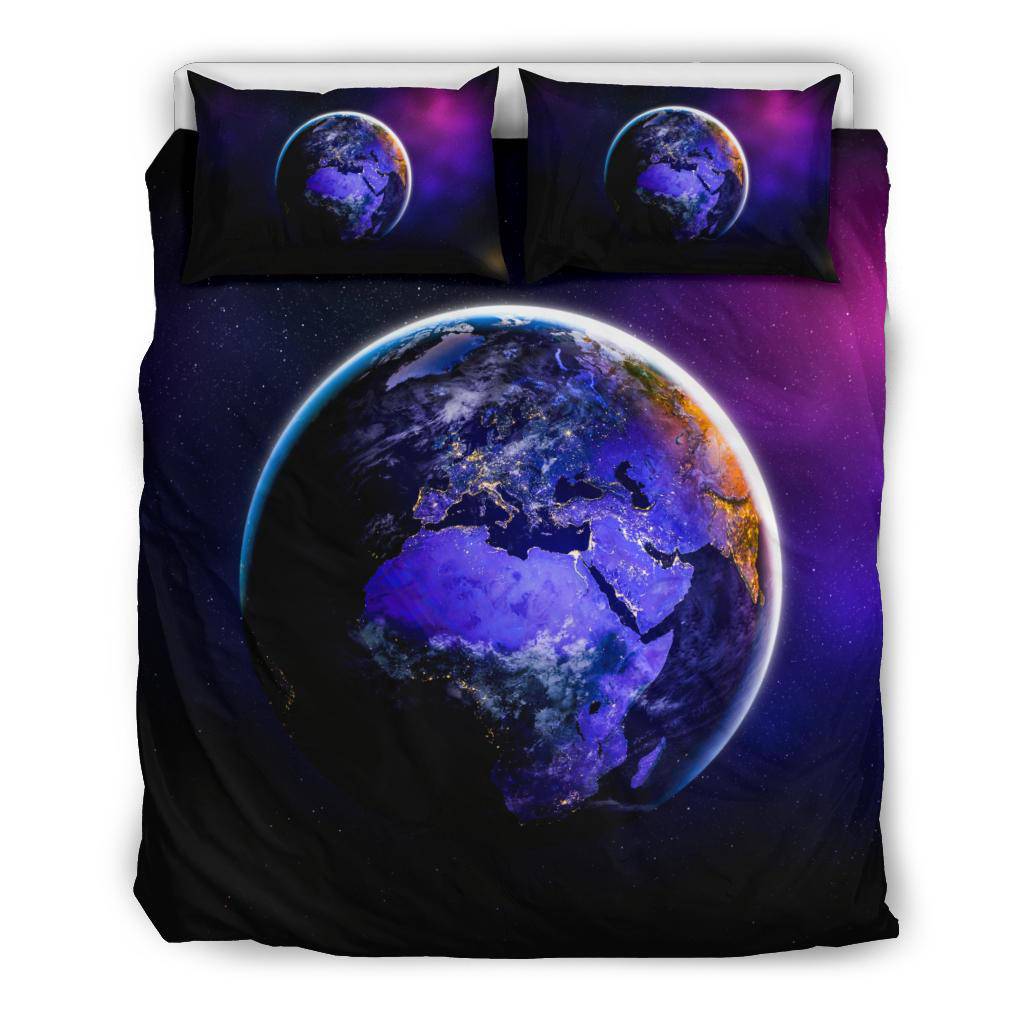 World Earth Planet Space Stars Universe Bedding Set - Top Content | POD Collection | Free Shipping