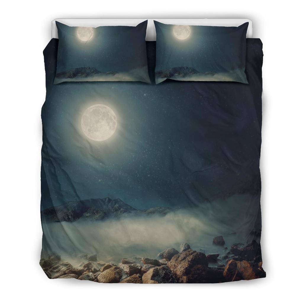 Stones Moon Dark Night Sky Bedding Set - Top Content | POD Collection | Free Shipping