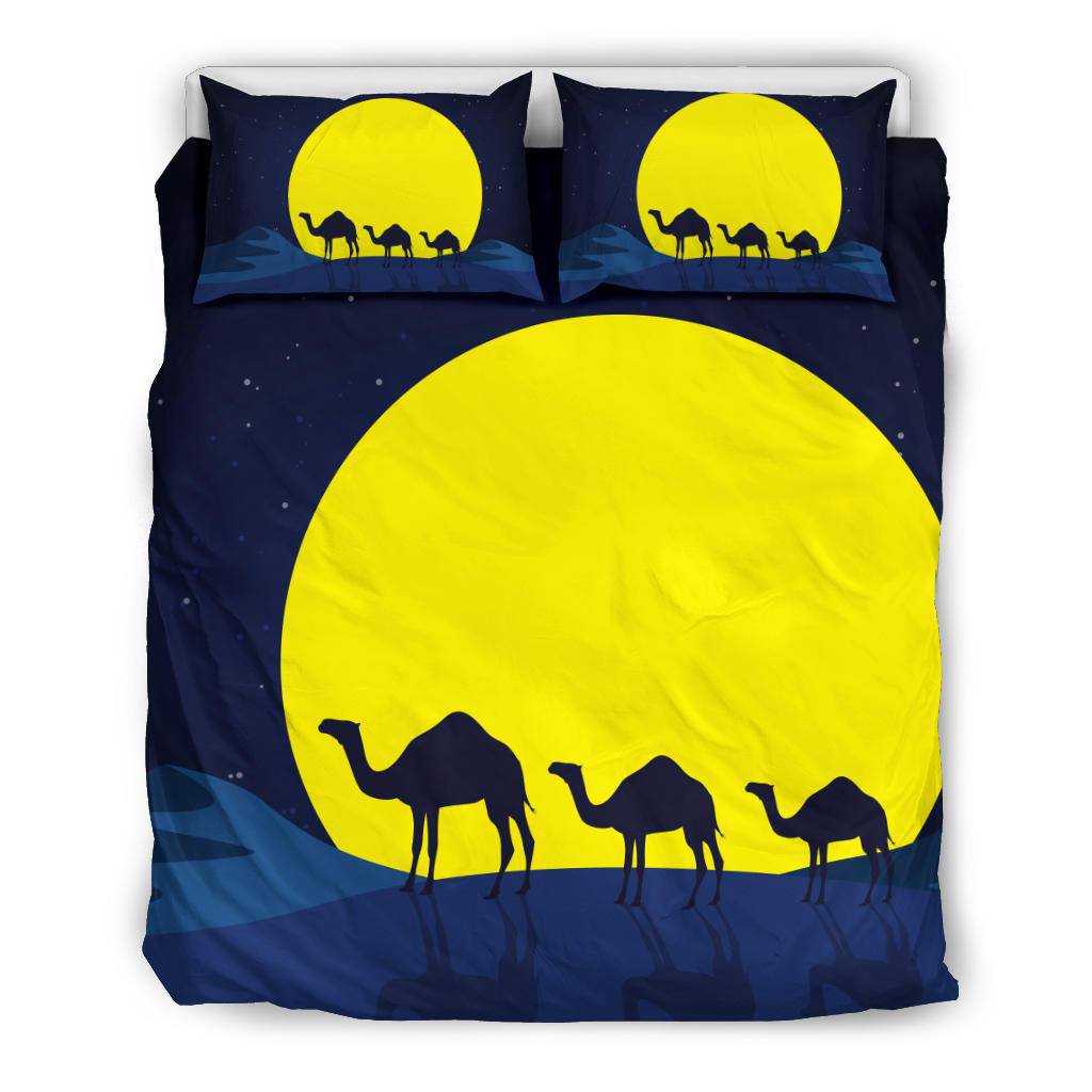 Camels Desert Night Moon Sky Stars Bedding Set - Top Content | POD Collection | Free Shipping