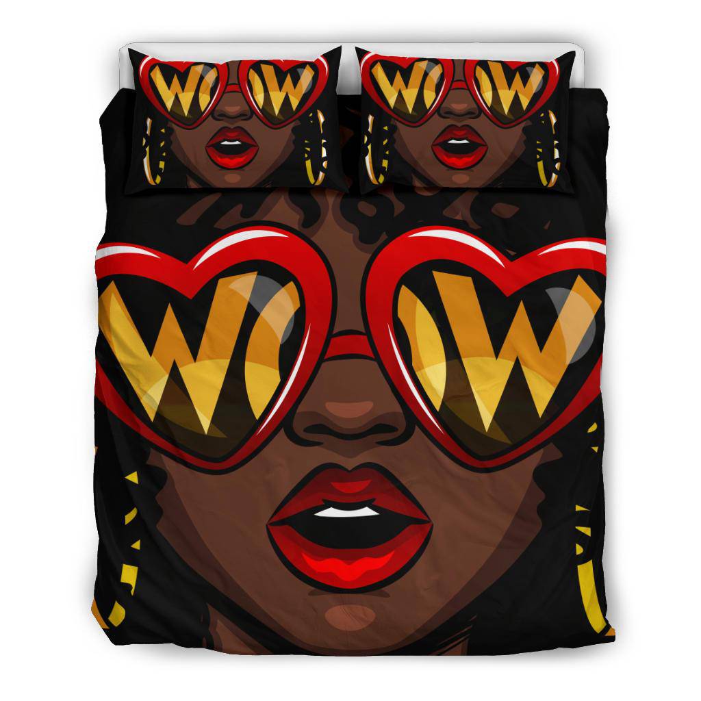 Afro American Woman WoW Sunglasses Bedding Set - Top Content | POD Collection | Free Shipping