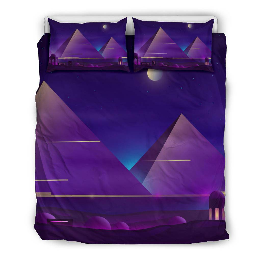 Egyptian Pyramids Night Sky Moon Bedding Set - Top Content | POD Collection | Free Shipping