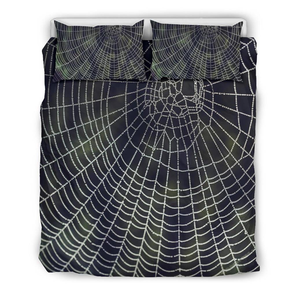 Spider Web Dew Garden Water Drops Bedding Set - Top Content | POD Collection | Free Shipping