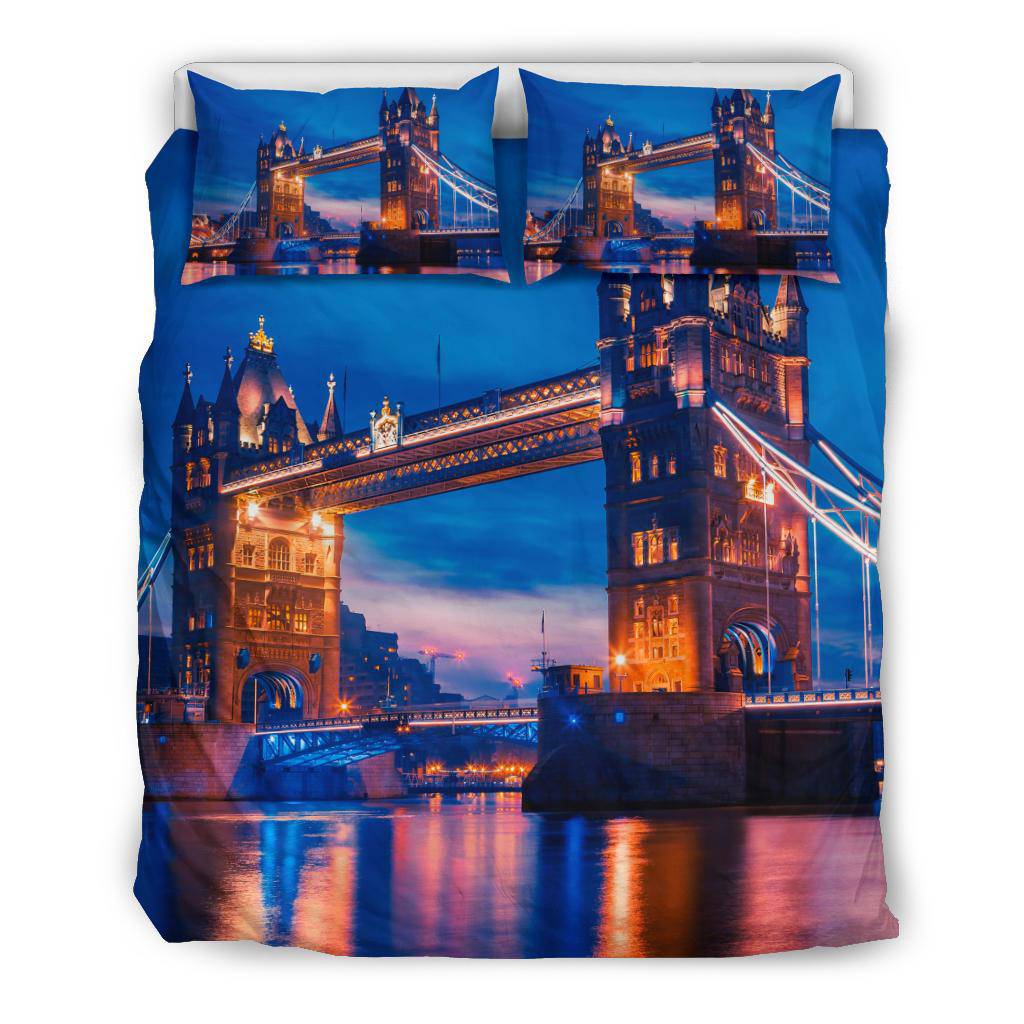 Tower Bridge England UK London Evening City Lights Bedding Set - Top Content | POD Collection | Free Shipping