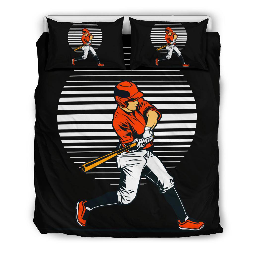 Baseball Player Black Bedding Set - Top Content | POD Collection | Free Shipping