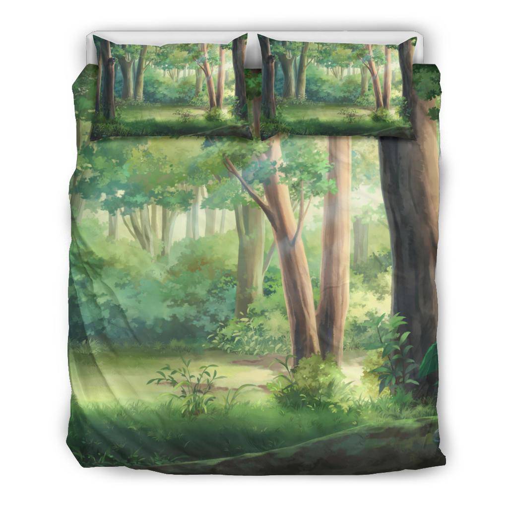 Forest Sunlight Green Trees Bedding Set - Top Content | POD Collection | Free Shipping