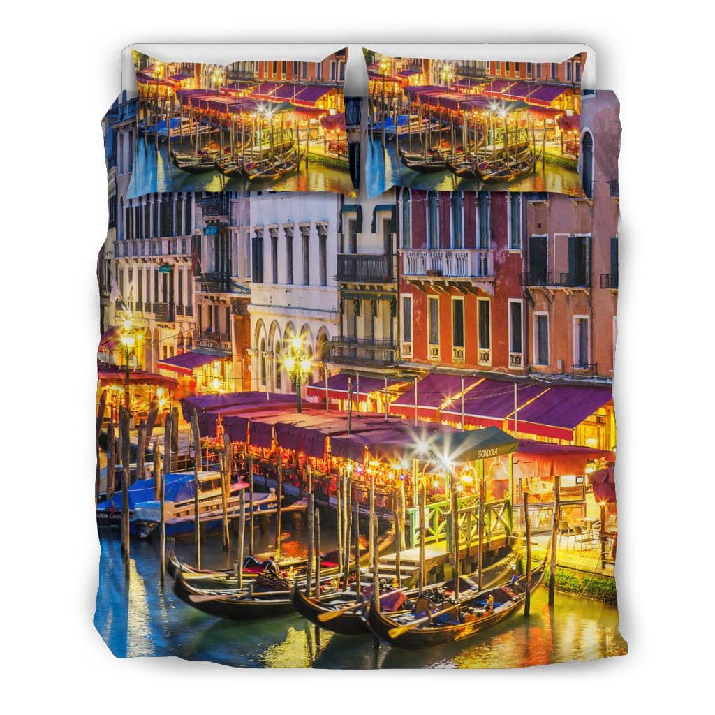 Grand Canal Venice Italy Night Sky City Lights Bedding Set - Top Content | POD Collection | Free Shipping