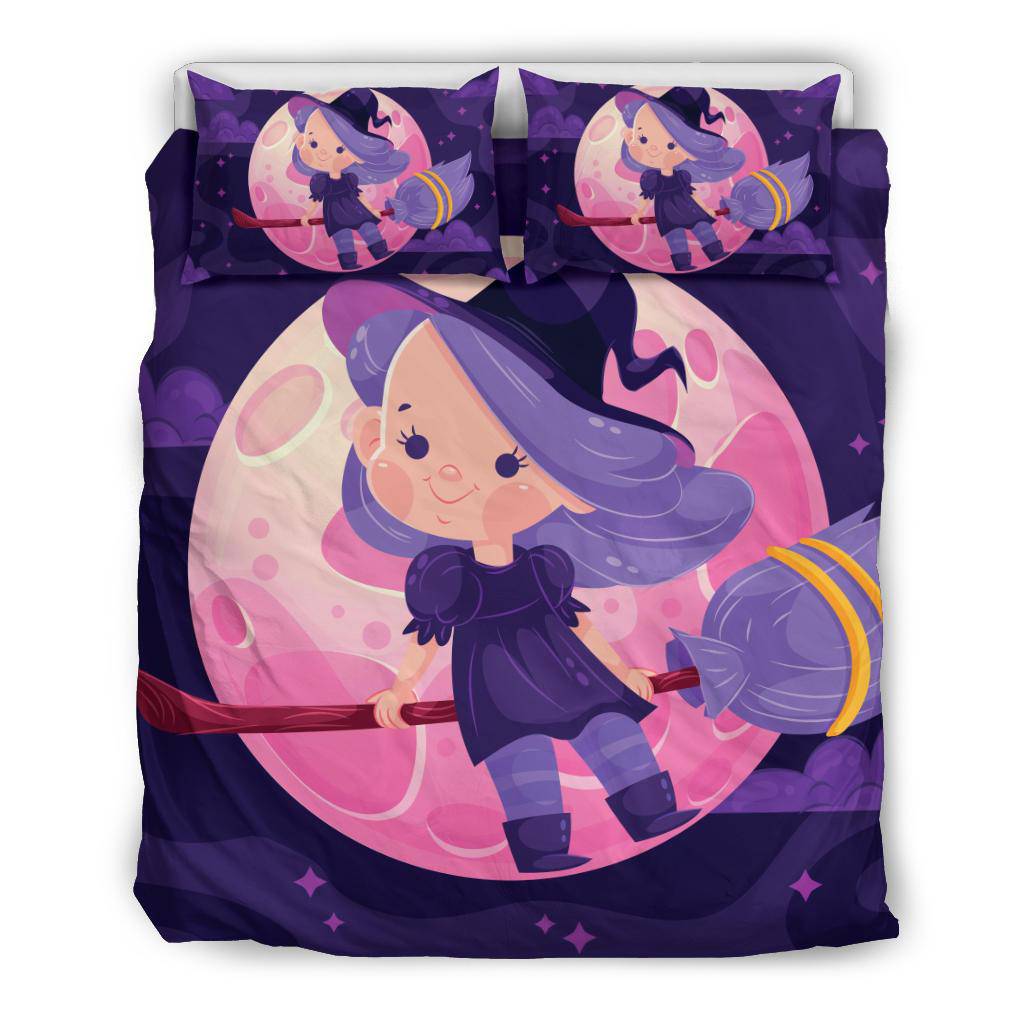 Halloween Witch Kids Cartoon Bedding Set - Top Content | POD Collection | Free Shipping