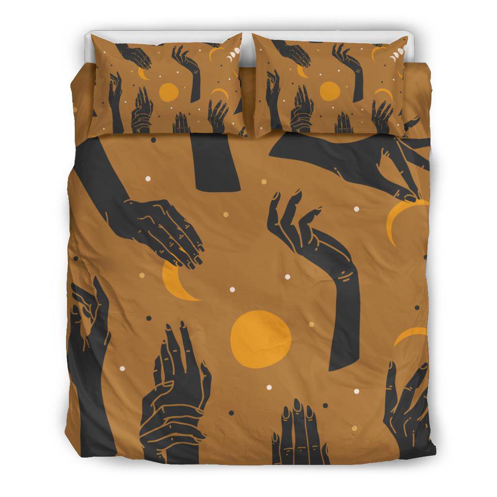 Hands Moon Astrology Stars Bedding Set - Top Content | POD Collection | Free Shipping