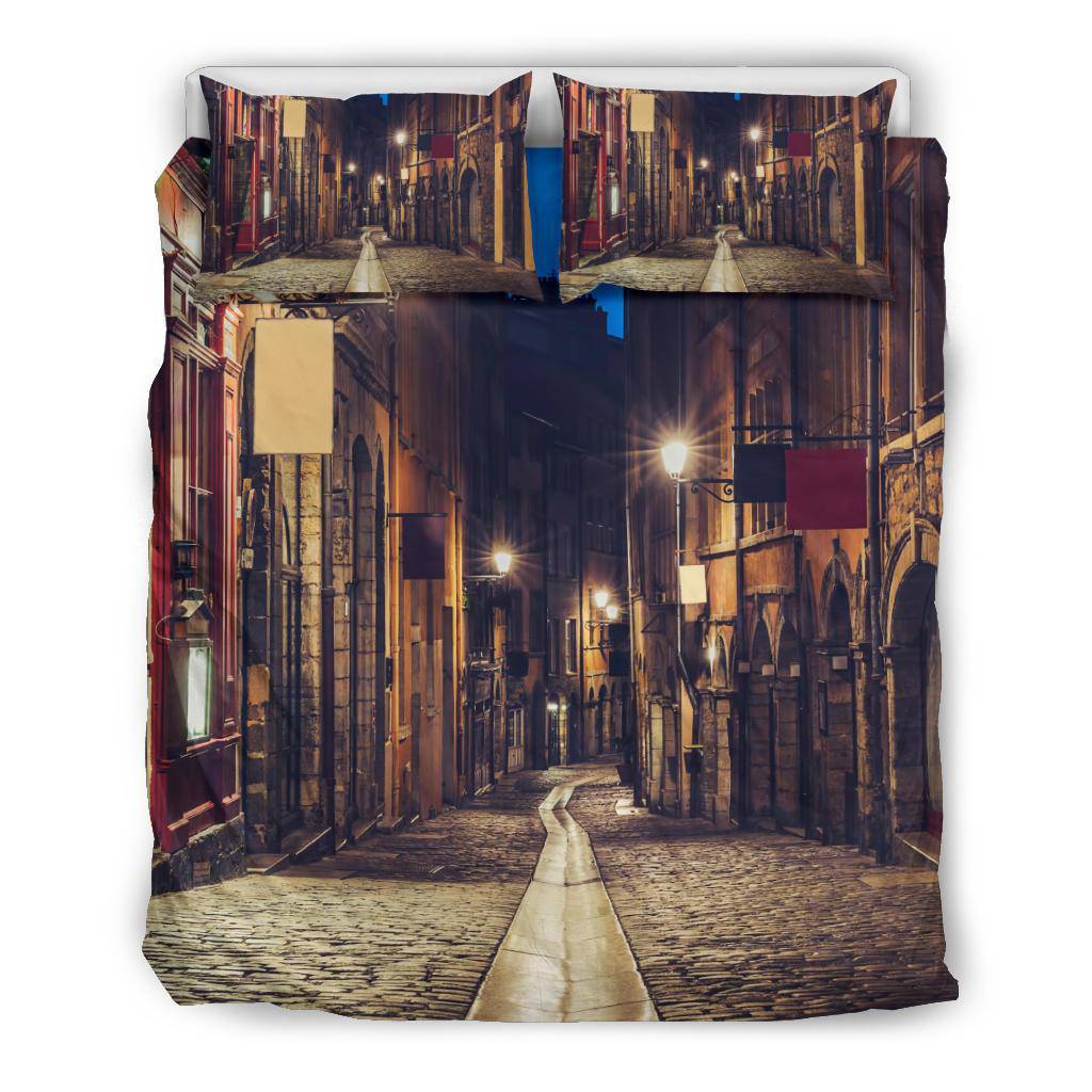 Lyon Franse Small Oldtown Street City Bedding Set - Top Content | POD Collection | Free Shipping