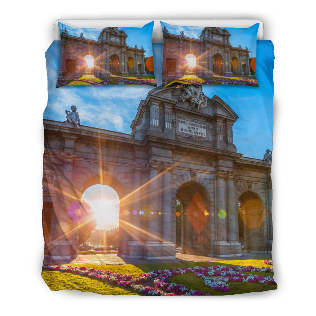 Puerta De Alcala Spain City Madrid Photography Bedding Set - Top Content | POD Collection | Free Shipping