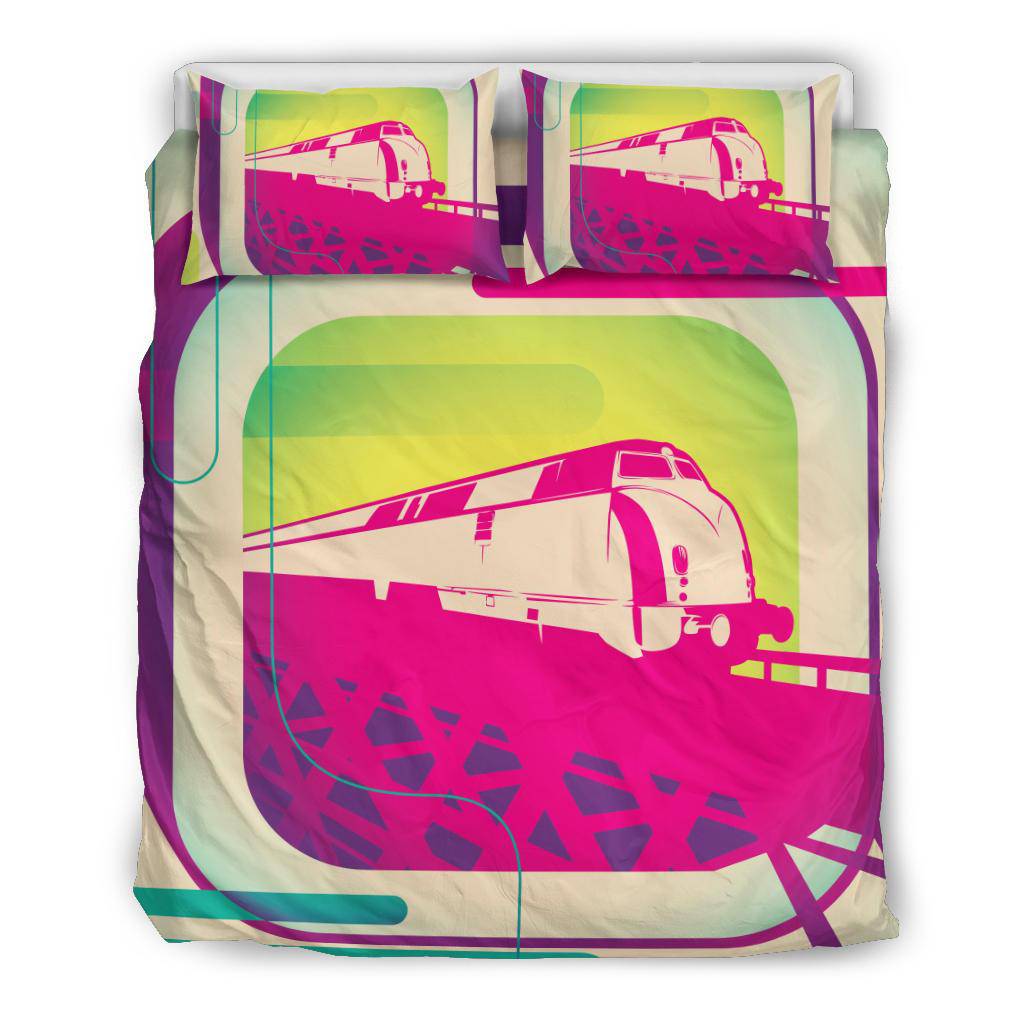 Abstract Art Train Tunnel Colorful Bedding Set - Top Content | POD Collection | Free Shipping