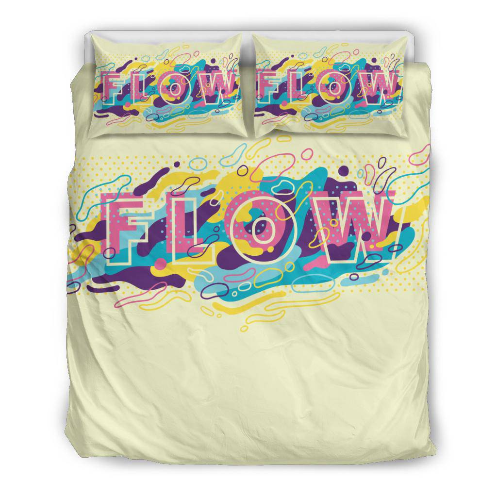 Flow Colorful Fluid Shapes Art Bedding Set - Top Content | POD Collection | Free Shipping