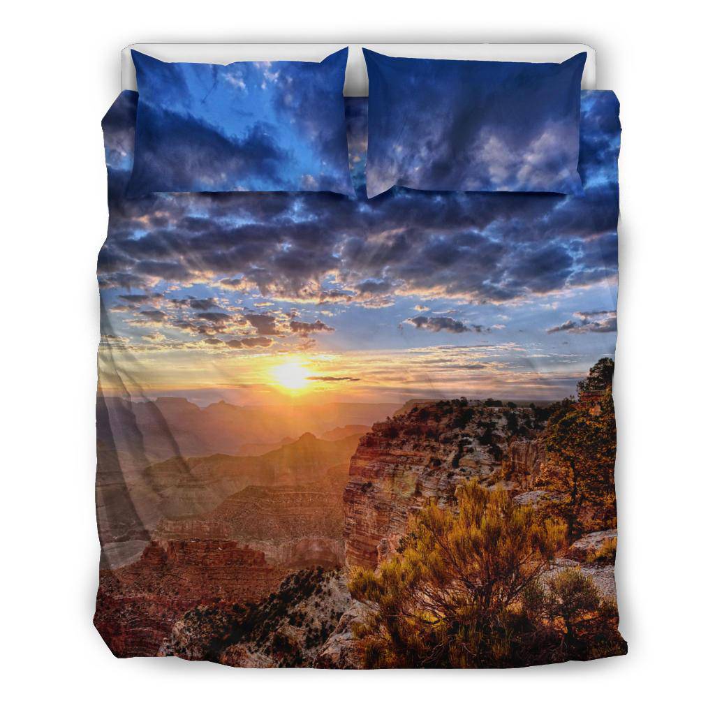 Grand Canyon USA Sunrise Blue Sky Clouds Nature Travel Bedding Set - Top Content | POD Collection | Free Shipping