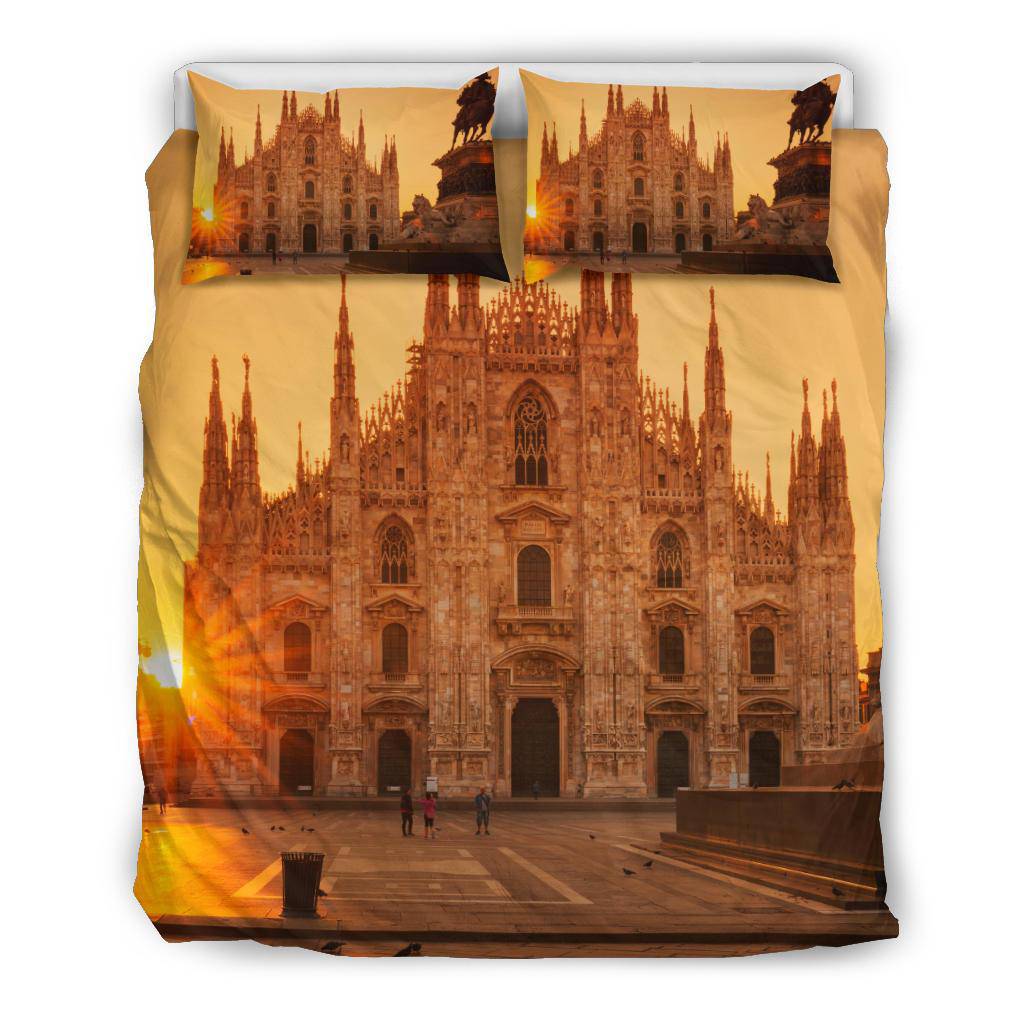 Milan Europe Travel City Sunrise Bedding Set - Top Content | POD Collection | Free Shipping