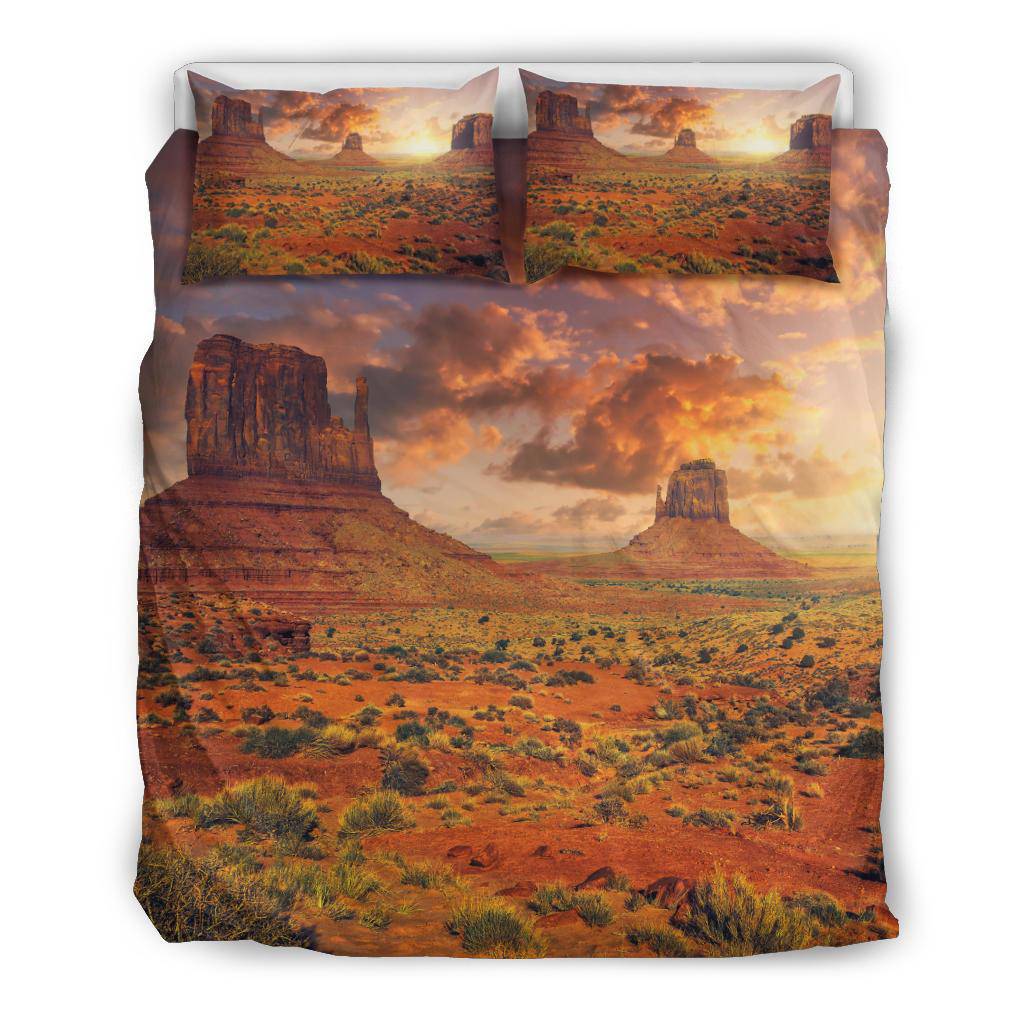 Monument Valley Blue Sky USA Nature Travel  Bedding Set - Top Content | POD Collection | Free Shipping