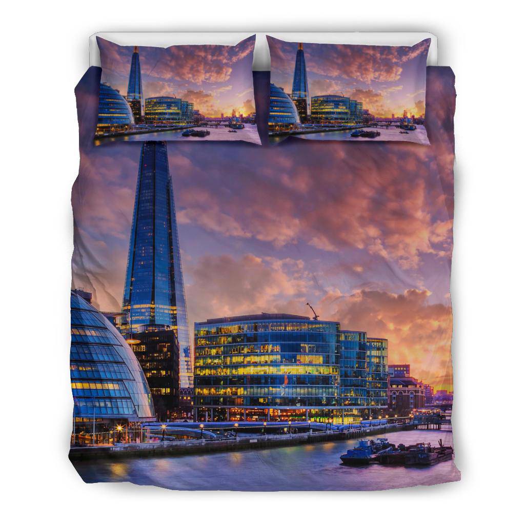 Sunset London City UK Lights Travel Bedding Set - Top Content | POD Collection | Free Shipping