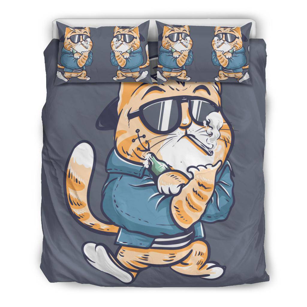 Bad Boy Cat Character Art Pet Bedding Set - Top Content | POD Collection | Free Shipping