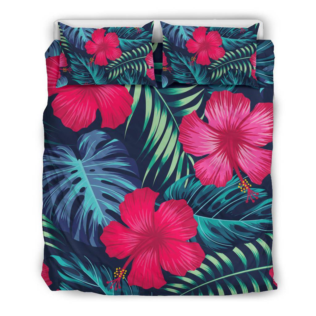 Beautiful Floral Tropical Leaves Bedding Set - Top Content | POD Collection | Free Shipping