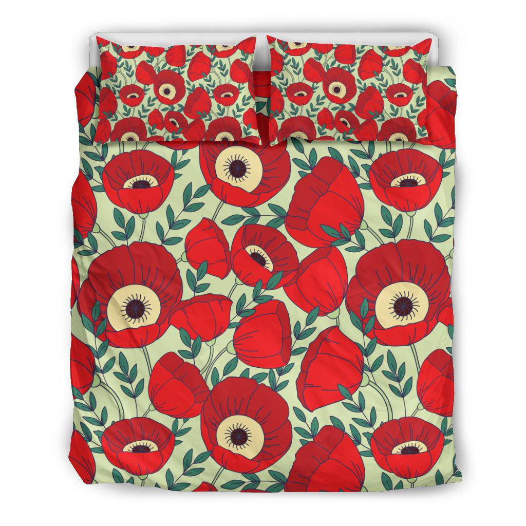 Beautiful Poppie Flowers Plants Bedding Set - Top Content | POD Collection | Free Shipping