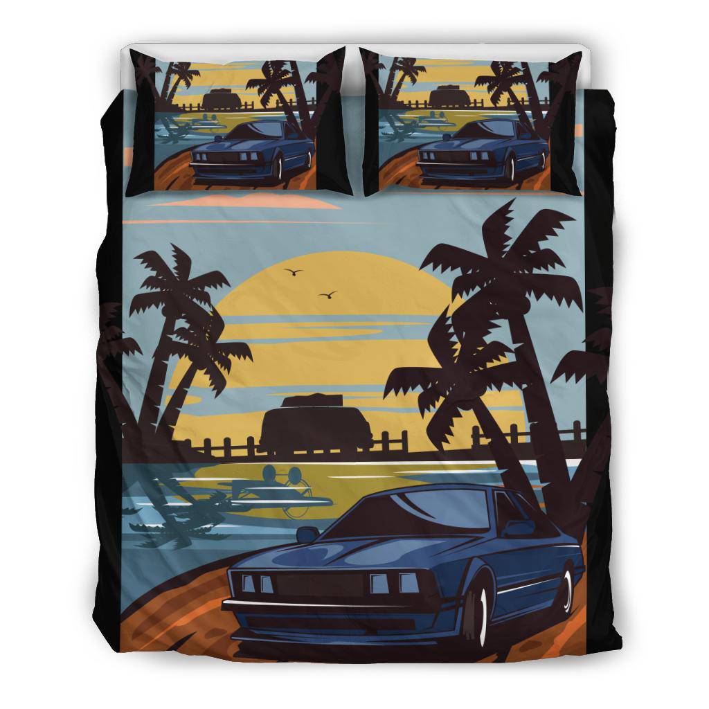 Auto Sunny Beach Vacation Bedding Set - Top Content | POD Collection | Free Shipping