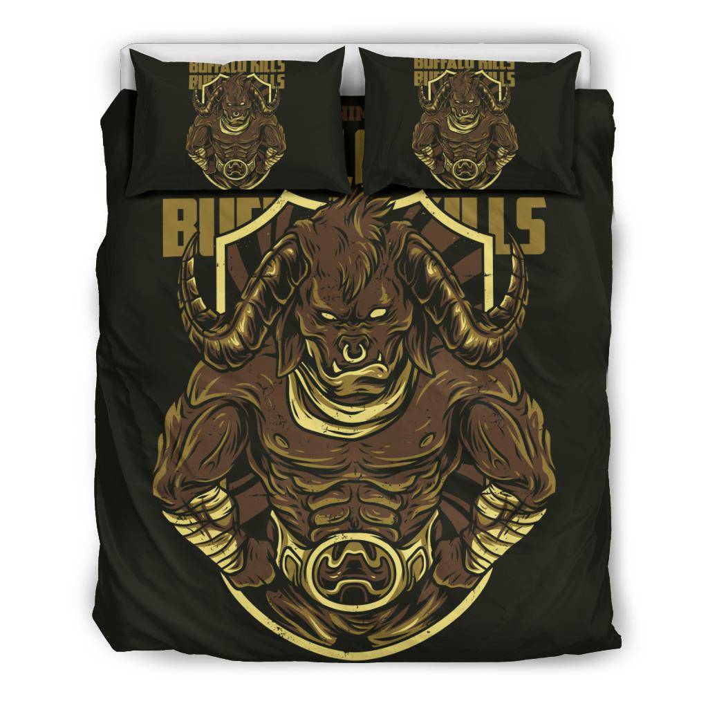 Buffalo Kills Strong Animal Art Bedding Set - Top Content | POD Collection | Free Shipping