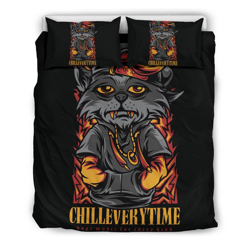 Cat Pet Chill Hip Hop Style Art Bedding Set - Top Content | POD Collection | Free Shipping