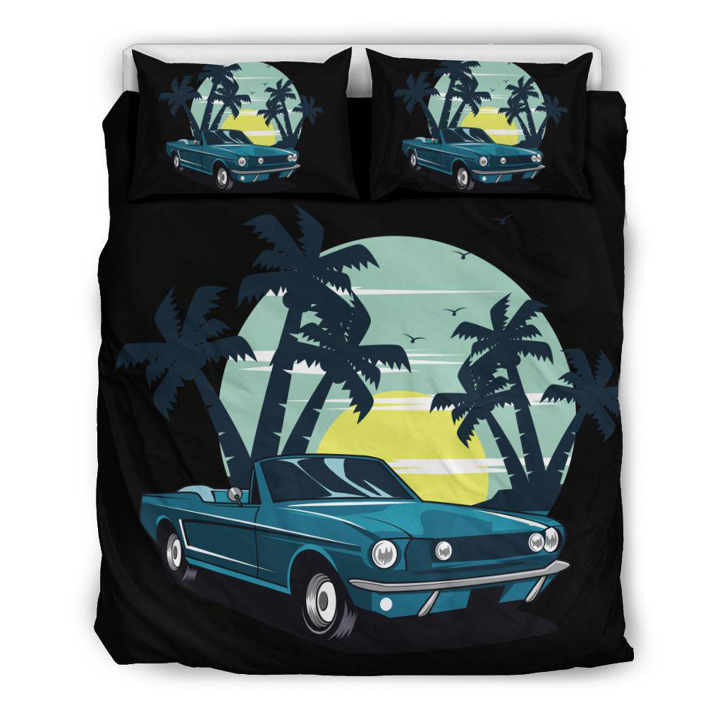 Classic Convertible Car Palm Beach Bedding Set - Top Content | POD Collection | Free Shipping