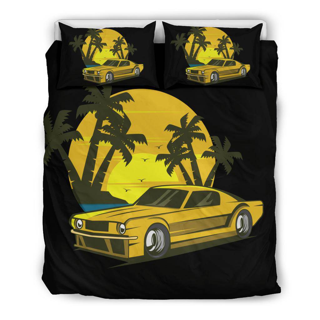 Classic Sunrise Car Auto Cartoon Bedding Set - Top Content | POD Collection | Free Shipping